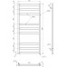 ПОЛОТЕНЦЕСУШИТЕЛЬ GENESIS AQUA TRISTAR FLAT 1200х530, ЧЕРНЫЙ, фото 2